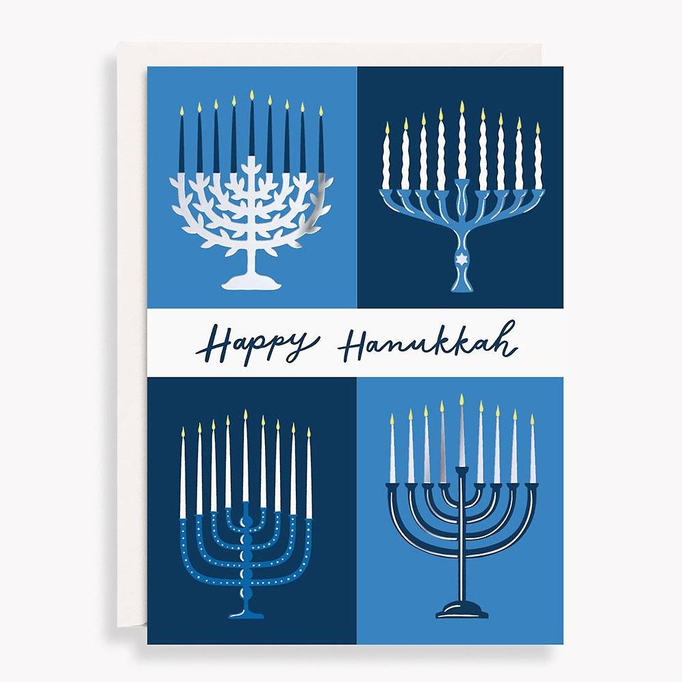 Hanukkah Modern Menorahs Stationery Set