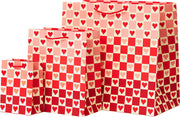 Checkered Heart Small Gift Bag