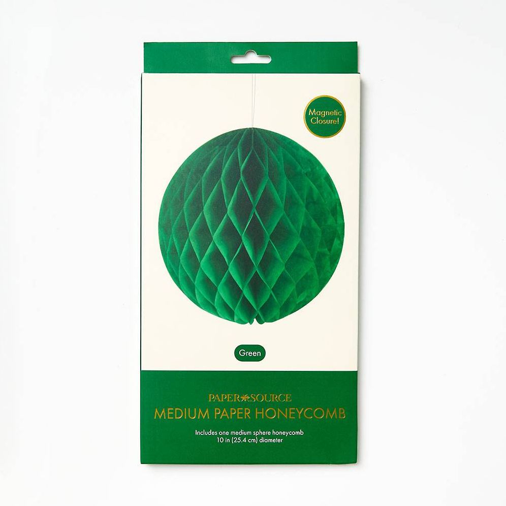 Green Med Sphere Paper Honeycomb Ball 10 inches