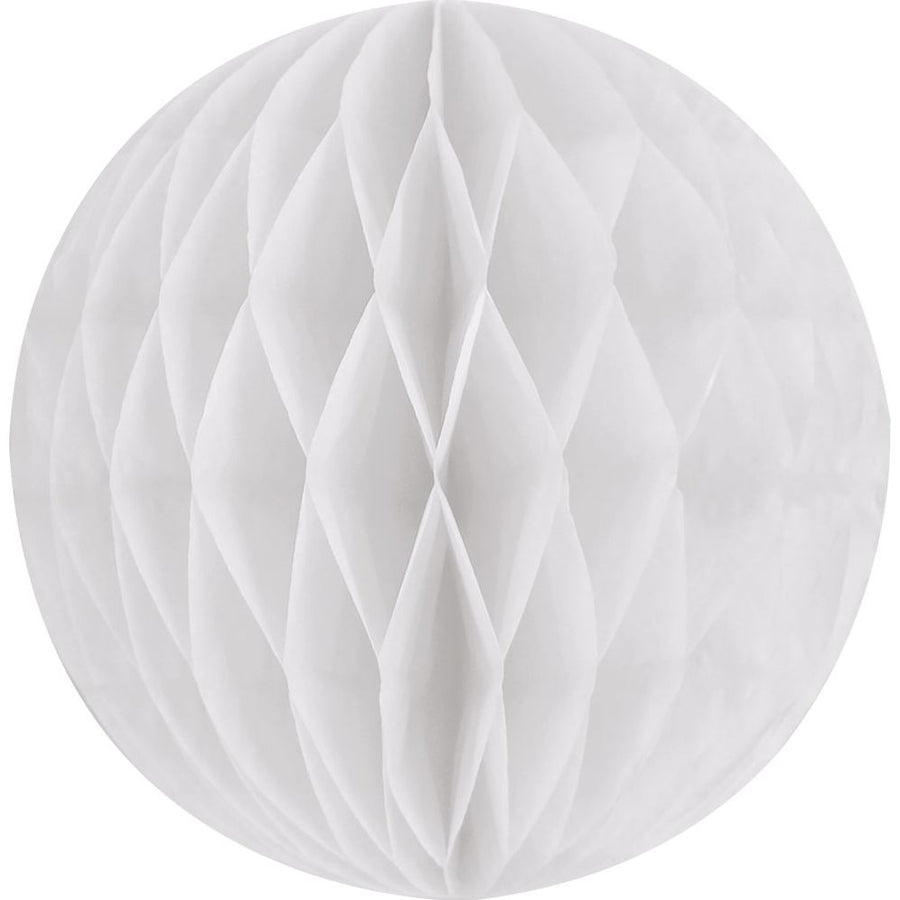 White Med Paper Honeycomb Sphere