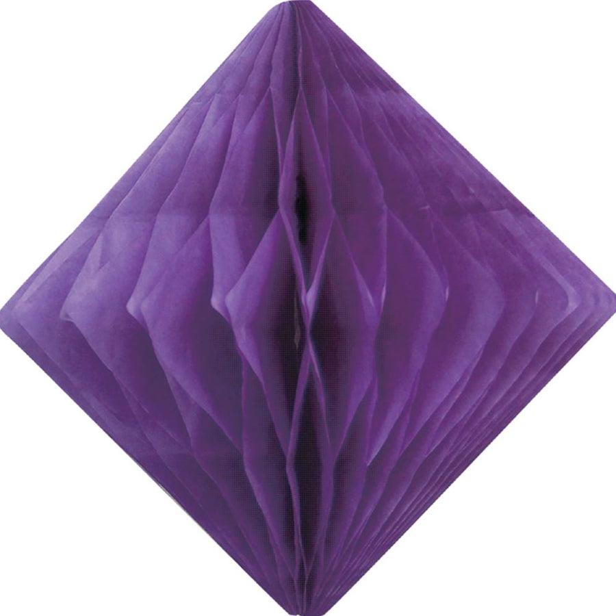 Purple Diamond Paper Honeycomb 15cm