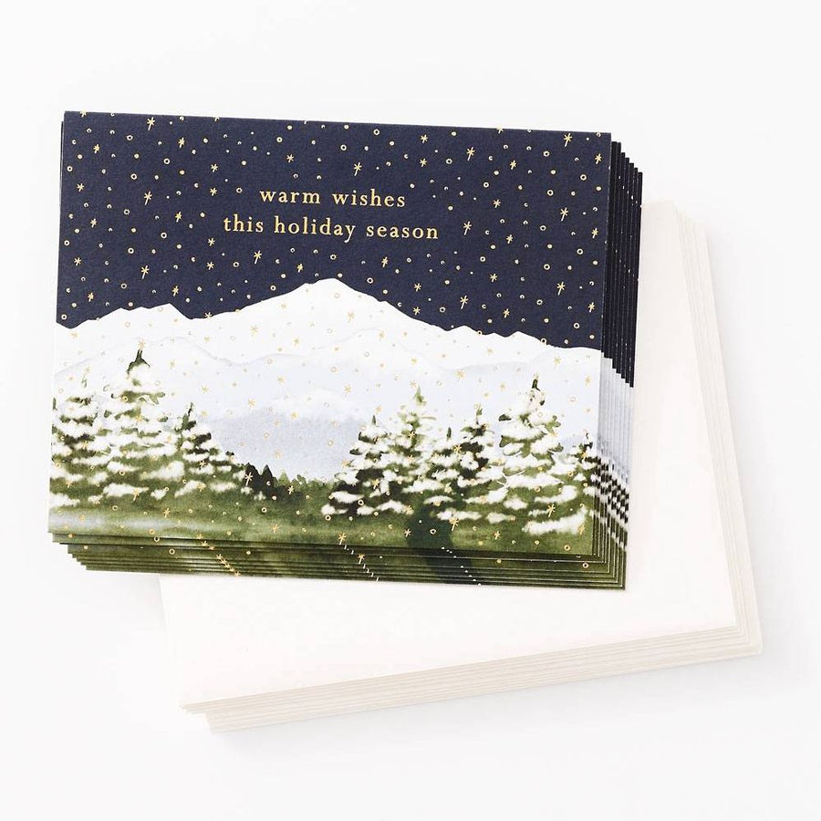Christmas Warm Wishes Mountain Stationery Set