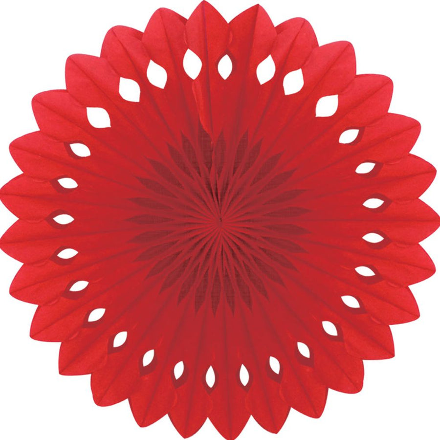 Detailed fan, 30cm, Red