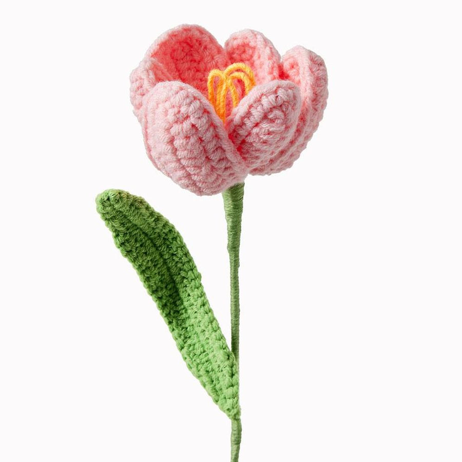 Light Pink Tulip Crochet Flower