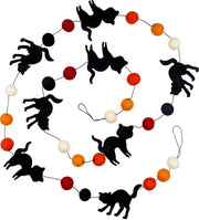 Spooky Cat Felt Garland