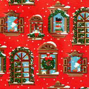 Holiday Windows Stone Wrapping Paper