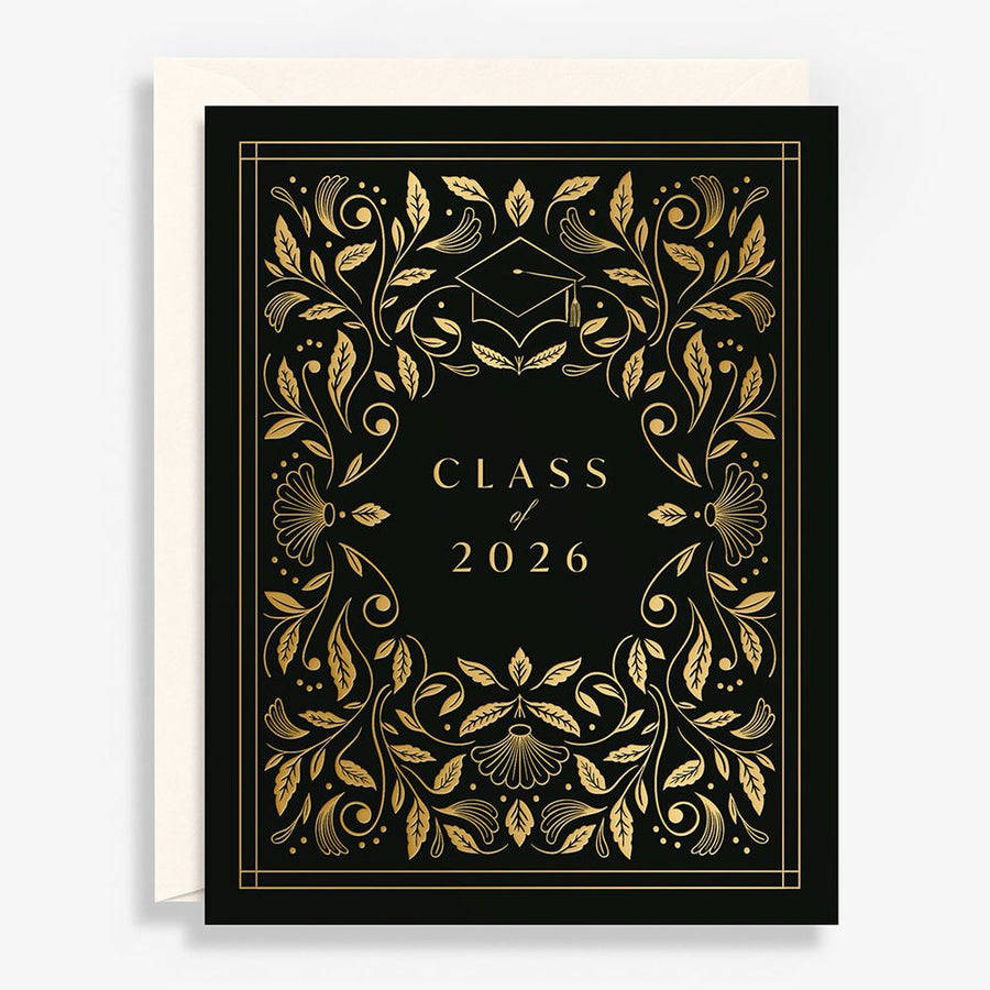 Gilded Class of 2026 Graduation Card