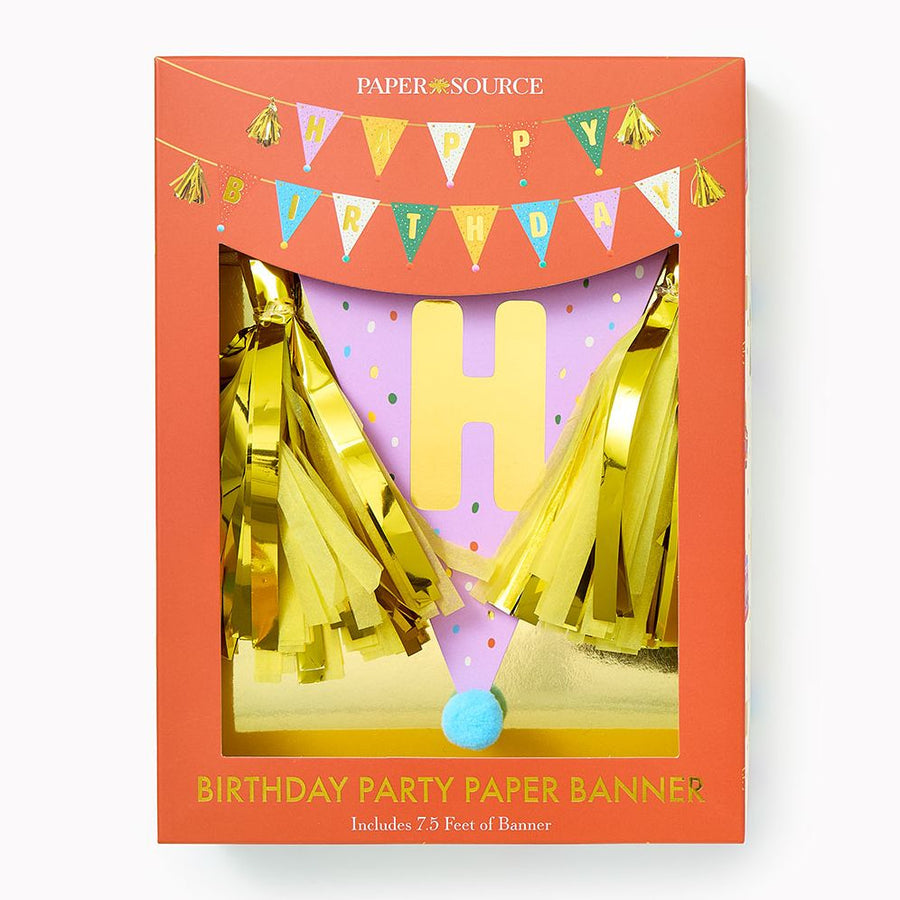 Birthday Party Hat Paper Banner