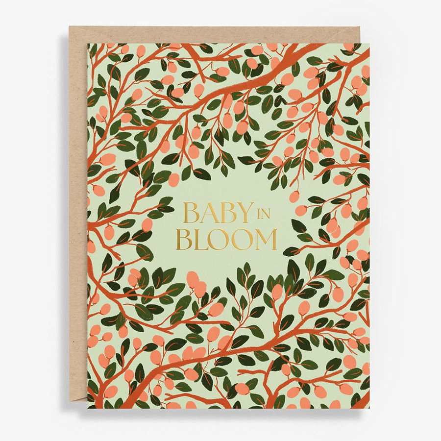 Baby in Bloom Baby Shower Card