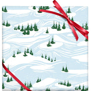 Snowhill Trees Pearlized Art Wrapping Paper