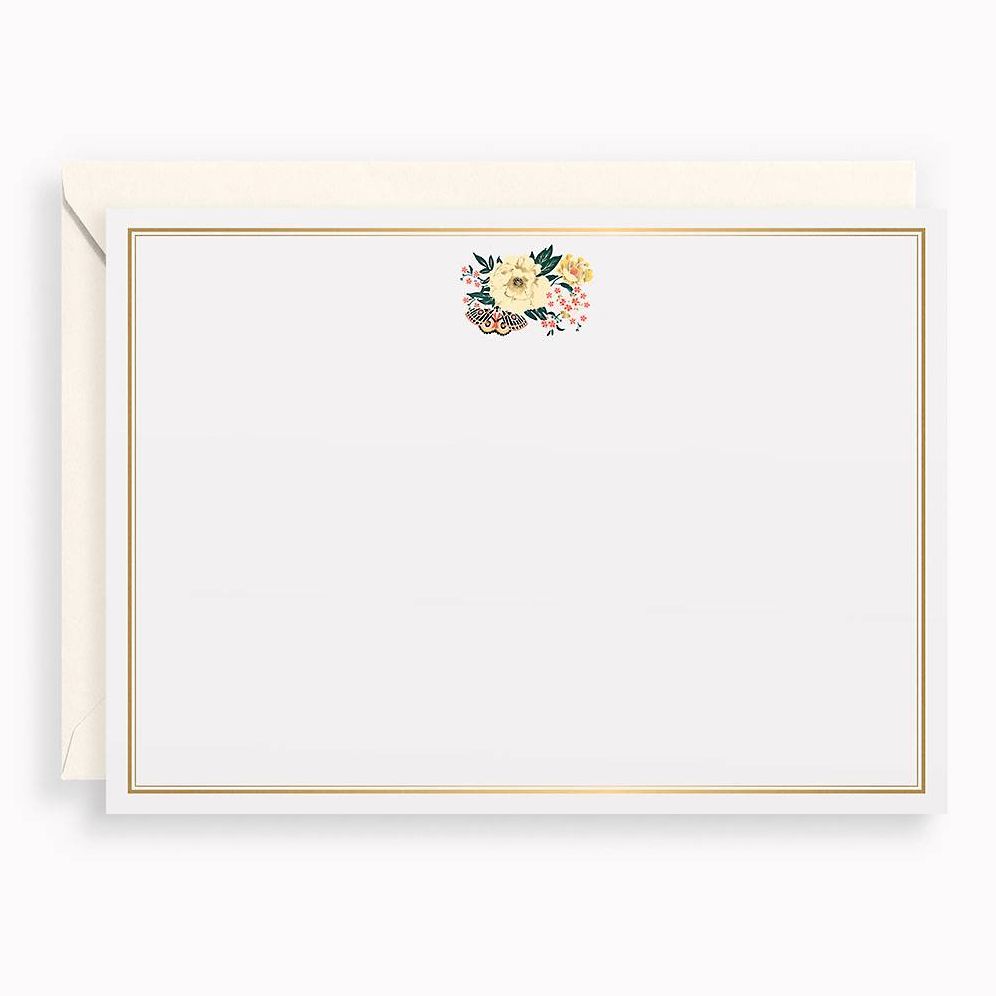 Floral Emblem Stationery Set