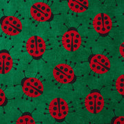 Lady Bugs On Green Handmade Paper