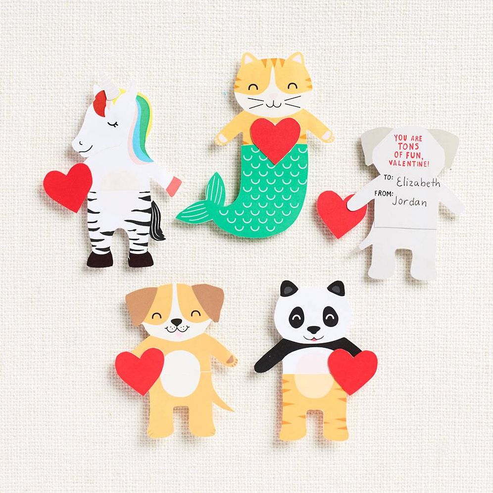 Mix &amp; Match Critter Valentine Card Kit