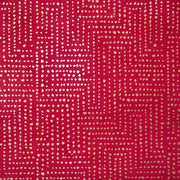 Metallic Maze Dot Pattern on Magenta Handmade Paper
