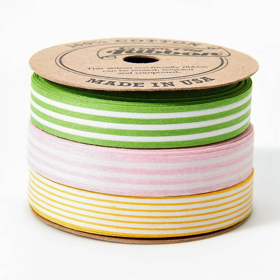 Pastel Stripe 1/2" Cotton Ribbon Collection S/3