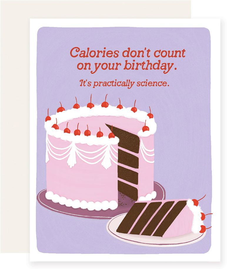 Calories Birthday Card