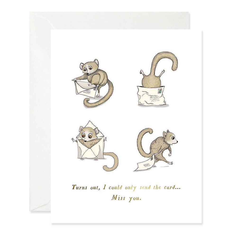 Lemur Miss You Greeting Card