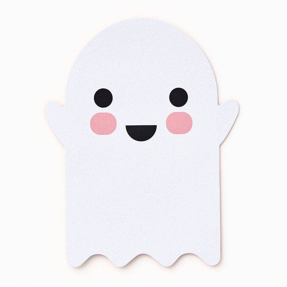 Diecut Glitter Ghost Halloween Card
