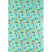 Birthday Icons Continuous Roll Wrap