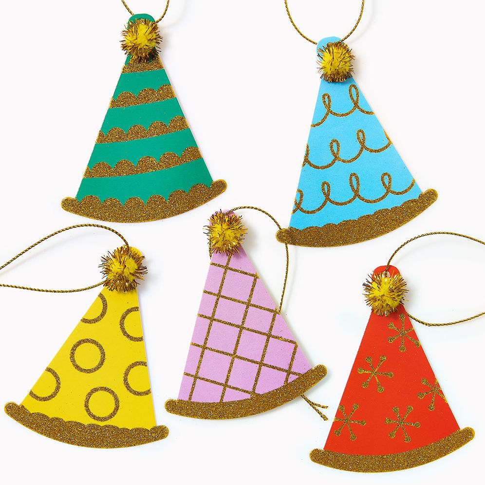 Bright Pom Pom Hats Gift Tags