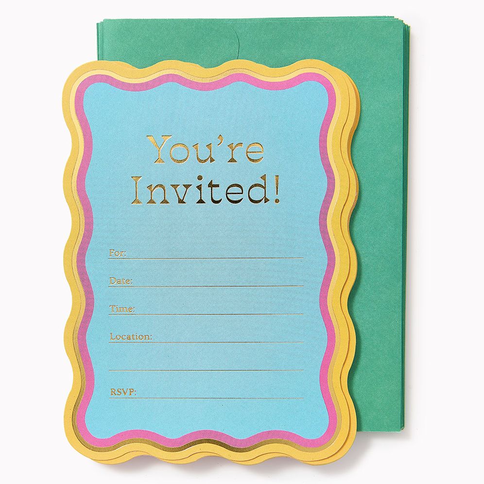 Diecut Wavy Party Invitations