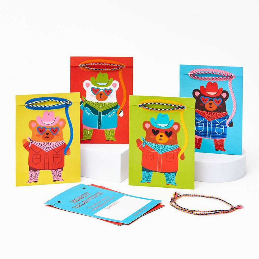 Howdy Bear Classroom Valentine Card Set
