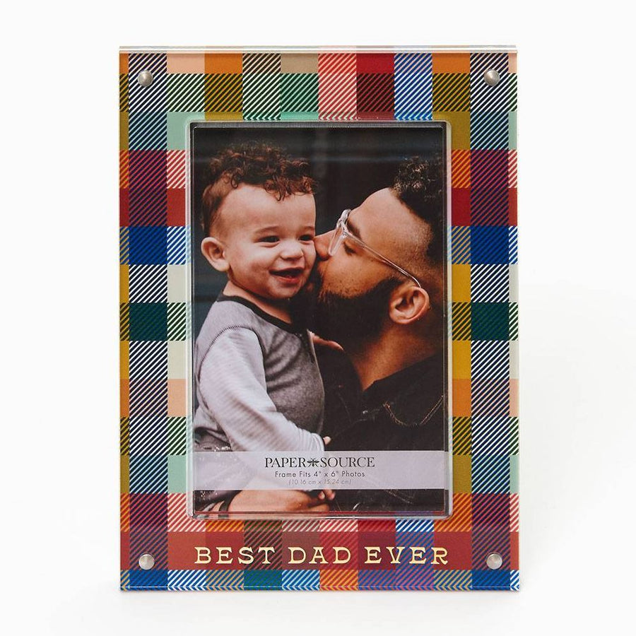 Acrylic Plaid Photo Frame 4" x 6"