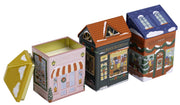 B&N Exclusive Holiday Village Tin Candles - Set of 3
