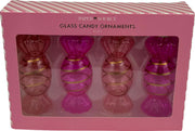 Glass Candy Ornaments - S/4