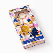 Boxed Mom Beaded Keychain