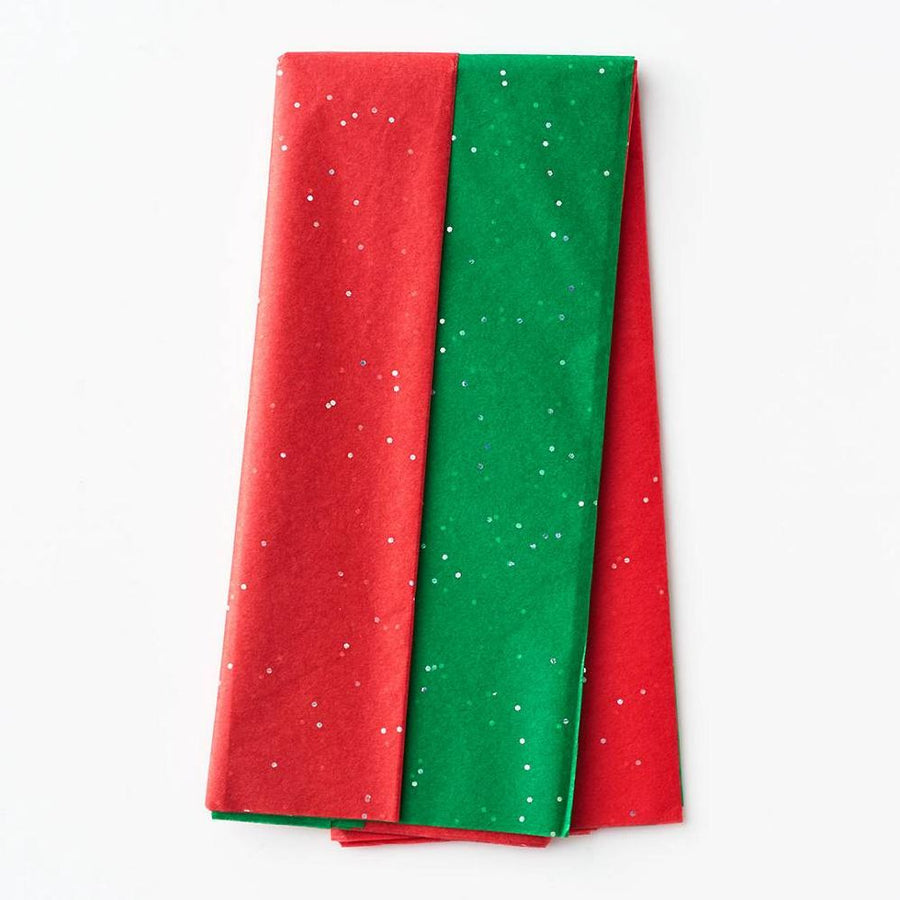 Red and Green Gemstone Dual Tissue Paper