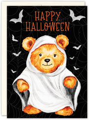 Teddy Ghost Halloween Card