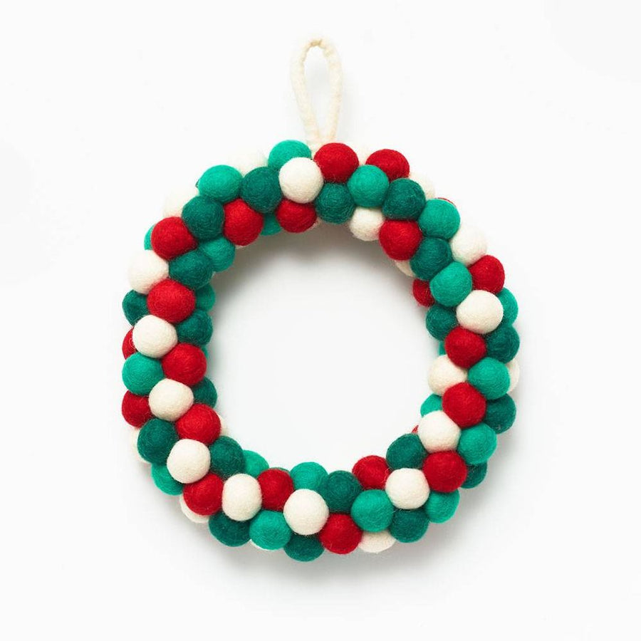 Small Traditional Pom Wreath