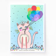 Specialty Glitter Purrfect Birthday Card