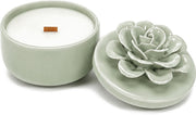 Pomelo Grove Ceramic Flower Candle