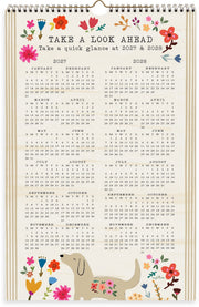 2027 On the Bright Side Chase Your Dreams Grid Wall Calendar