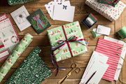Mint Gingerbread Village Wrapping Paper