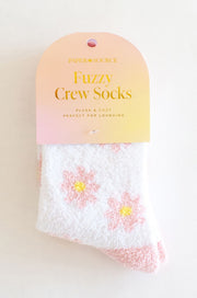 Daisy Fuzzy Crew Socks