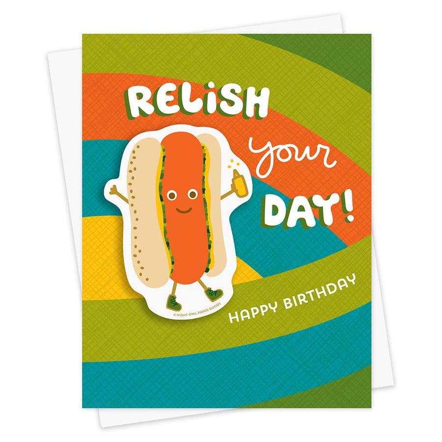 Relish Your Day Sticker Birthday Card