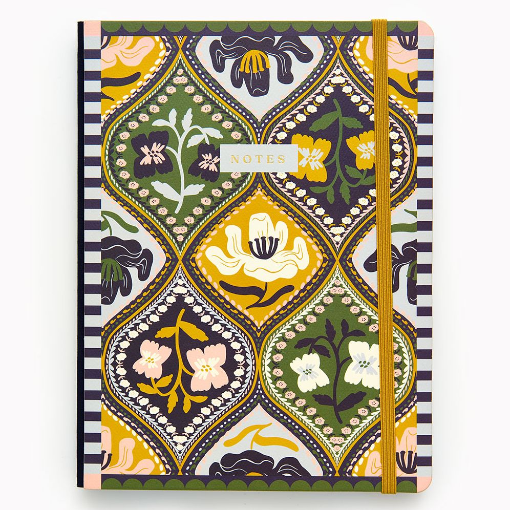 Paper Wasp Diamond Floral Medium Coptic-Bound Journal