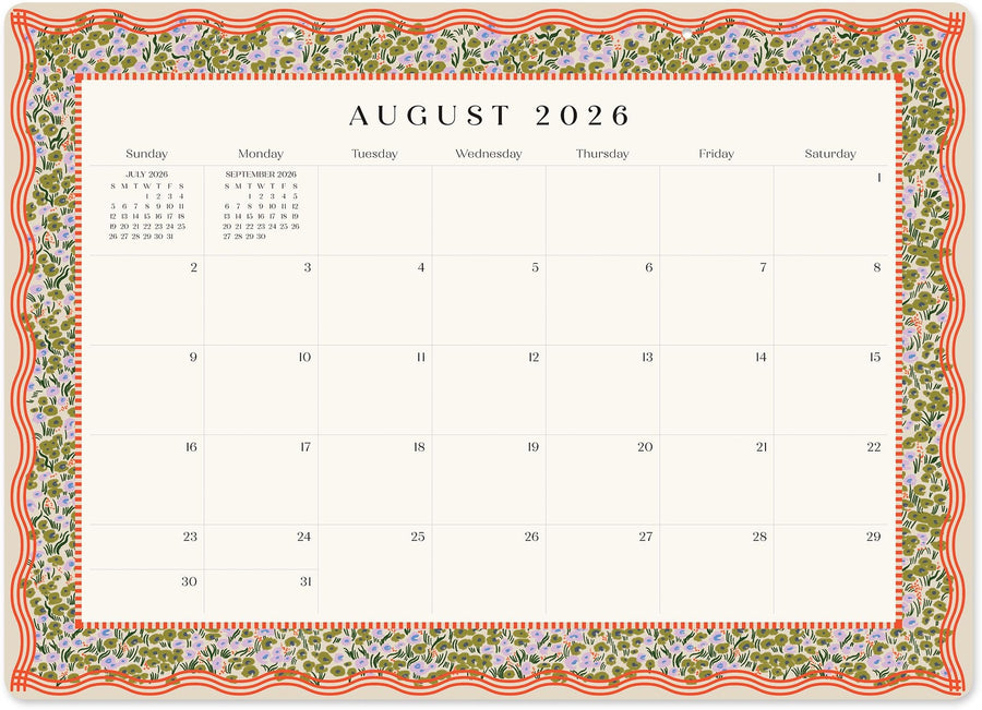 2026-2027 Paper Source Tapestries Decorative 17-Month Desk Blotter