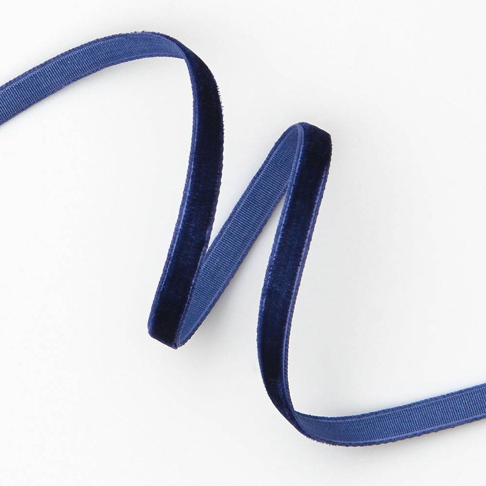 Dark Blue Velvet Ribbon 1/4" 10 YD