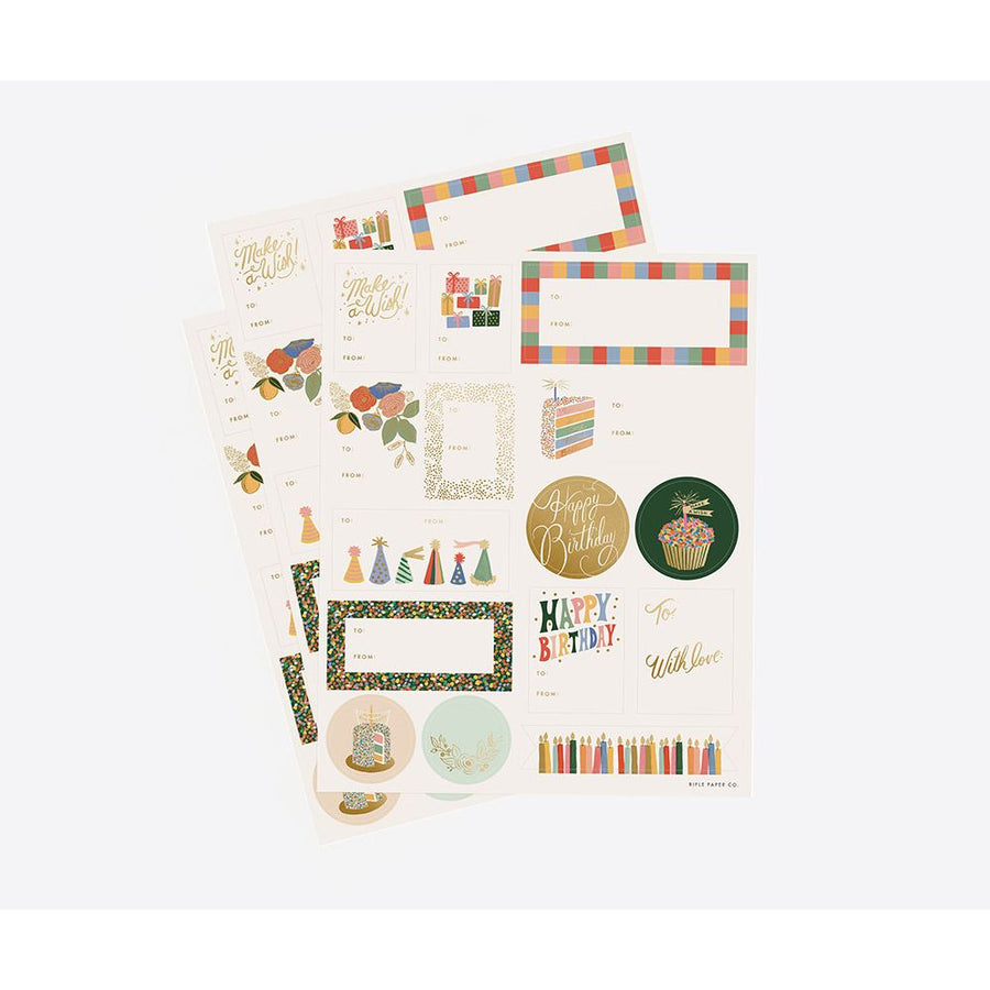 Rifle Birthday Cake Adhesive Labels