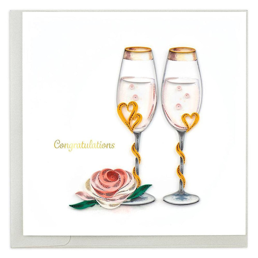 WED Quilling Wedding Toasting Flutes
