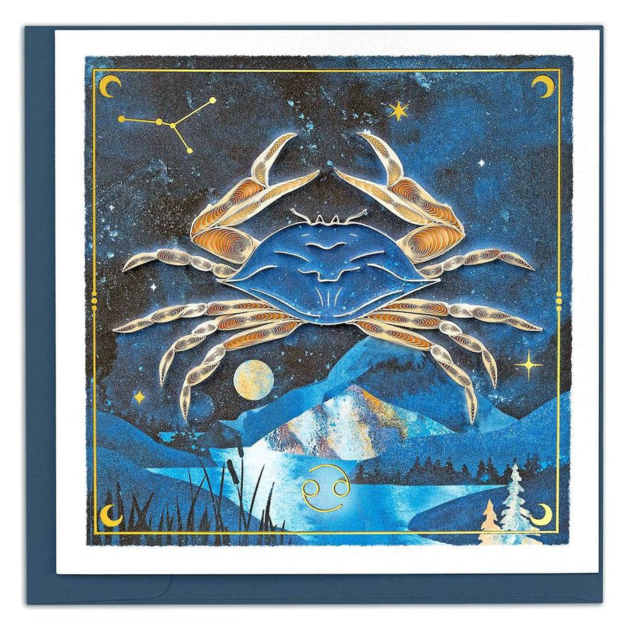 Quilled Zodiac Collection - Cancer Greeting Card