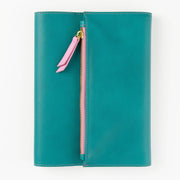 Paper Source A5 Journal Cover Clutch - Green/Pink