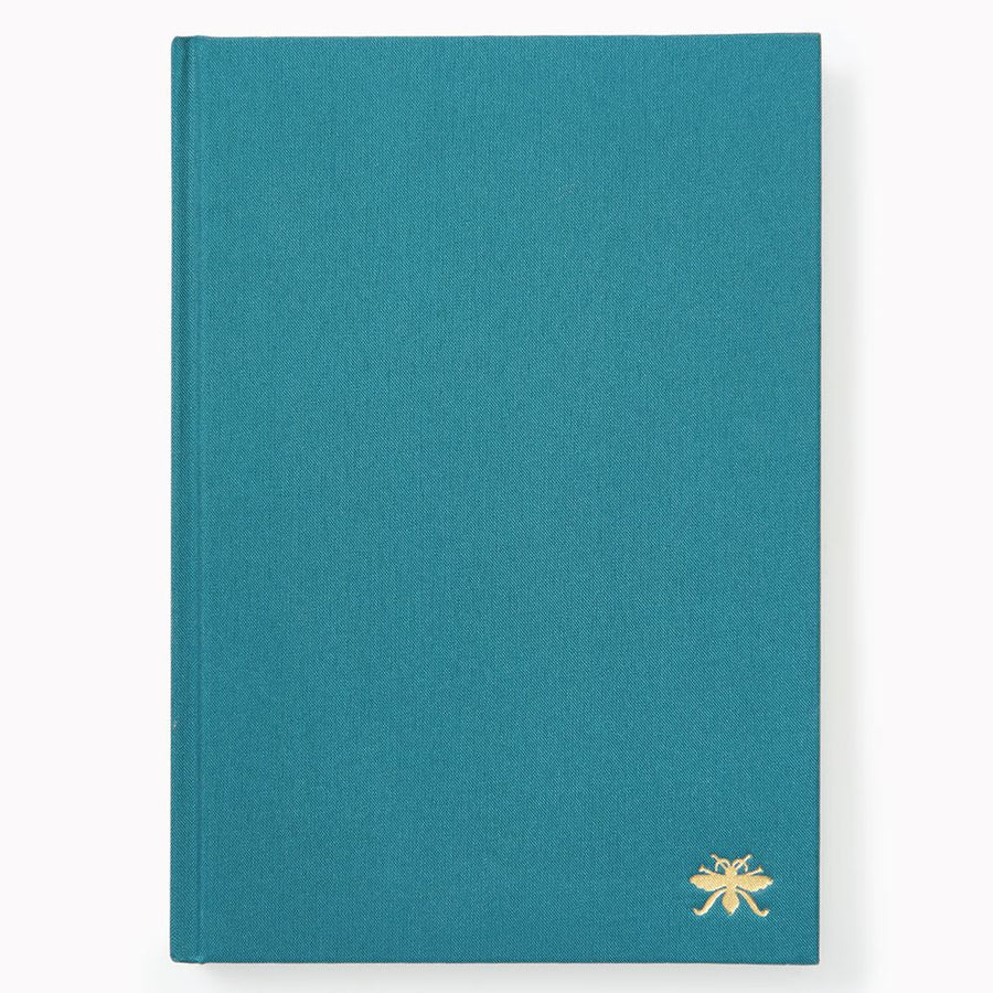 Teal Bookcloth Paper Wasp Med Dotted Journal