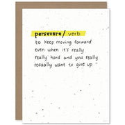 Persevere Definition Card