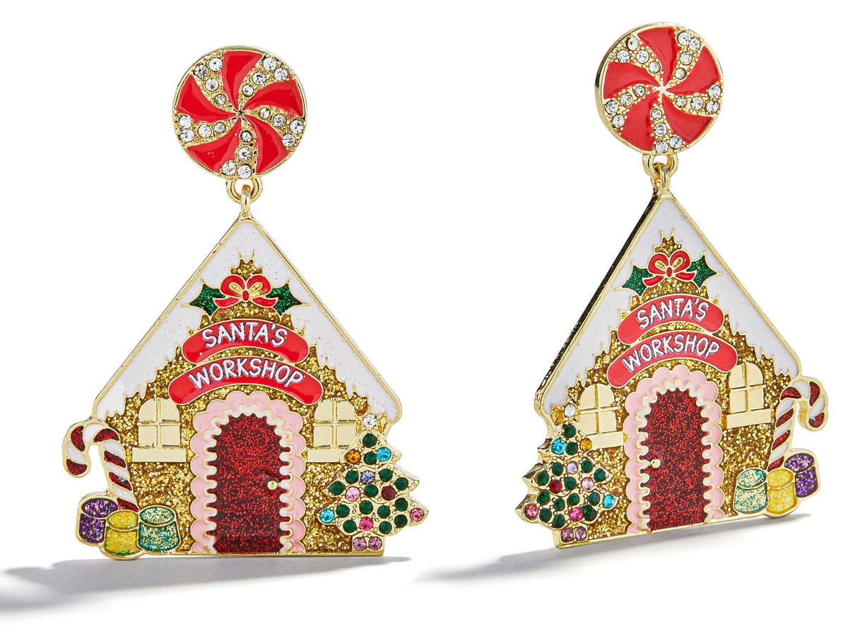 Gingerbread House Earrings