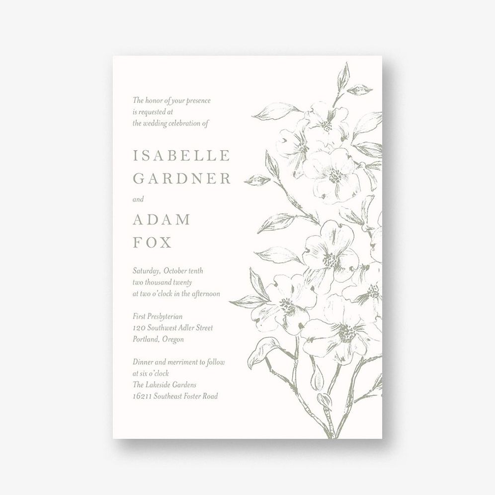 Dogwood Tree Wedding Invitation